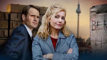 Nadja Uhl und Fabian Hinrichs vor Berliner Kulisse | Bild: ARD