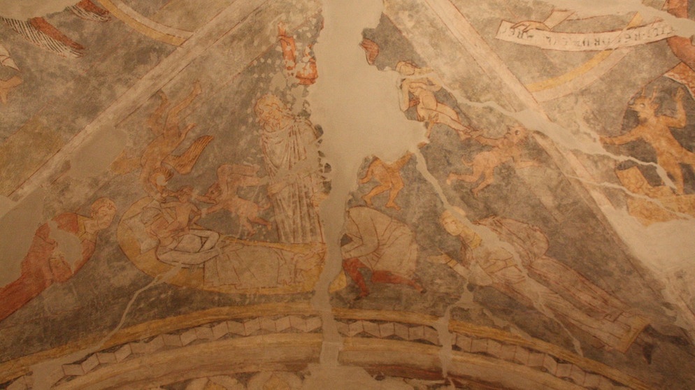 Szene aus einem Fresco der ehemaligen Marienkirche in Niederburg | Bild: Gymnasium