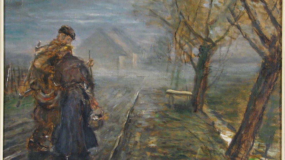 Ausschnitt aus dem Gemälde von Fritz von Uhde "Der schwere Gang", Gemäldegalerie Dachau | Bild: Gemäldegalerie Dachau