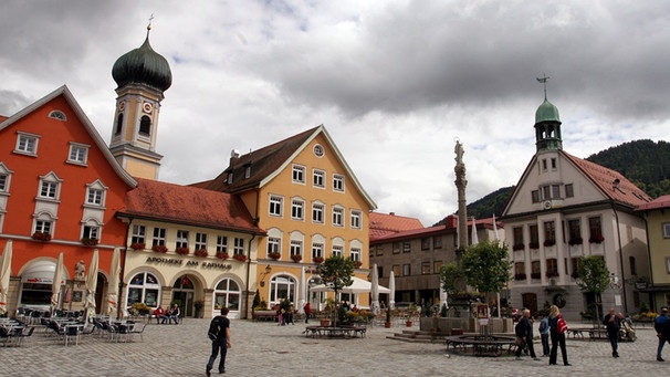 Der Marktplatz von Immenstadt (Schwaben) | Bild: picture-alliance/dpa