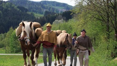 Säumer mit Pferden im Bayerischen Wald | Bild: BR/Bildungsprojekte