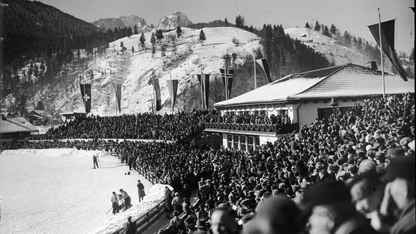 Schlussfeier der Olympischen Winterspiele in Garmisch-Partenkirchen 1936 | Bild: Bayerische Staatsbibliothek München / Bildarchiv