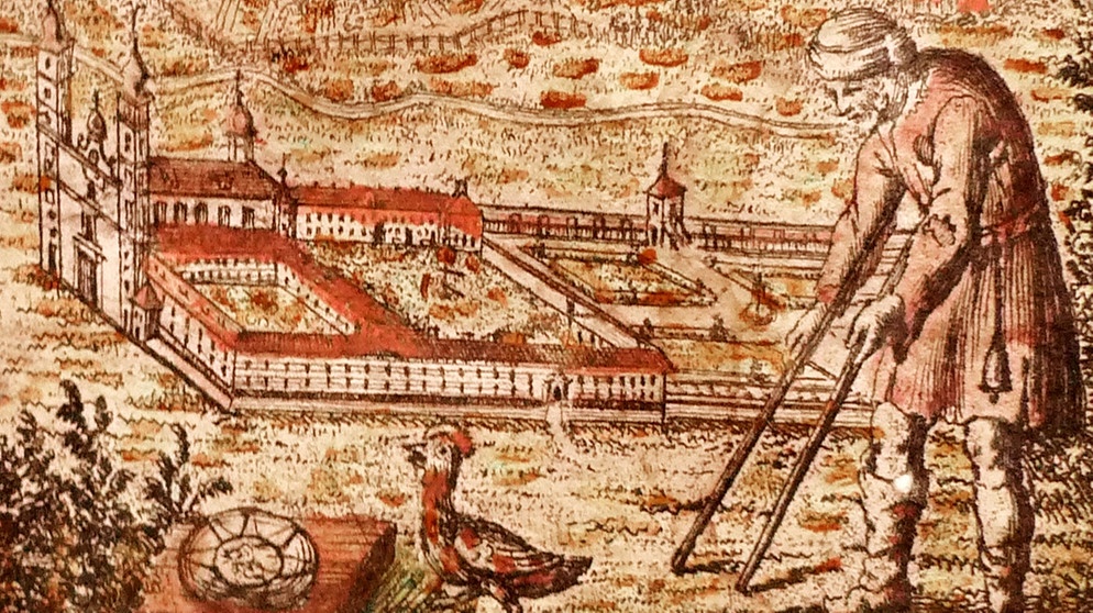 Ansicht der Wallfahrt und des Klosters Taxa in der Hofmark Odelzhausen (Kupferstich, 18. Jh.) | Bild: Zweckverband Dachauer Galerien und Museen