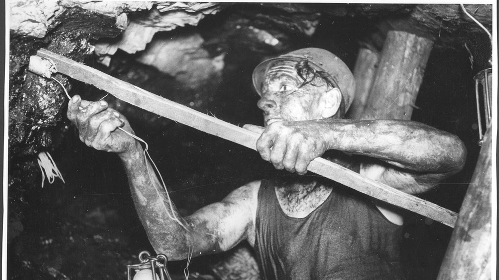 Bergleute unter Tage | Bild: Stadtarchiv Penzberg