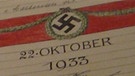 Gästebuch mit Unterschriften anlässlich des Hitler-Besuchs auf der Befreiungshalle 1933 | Bild: BR/Bildungsprojekte