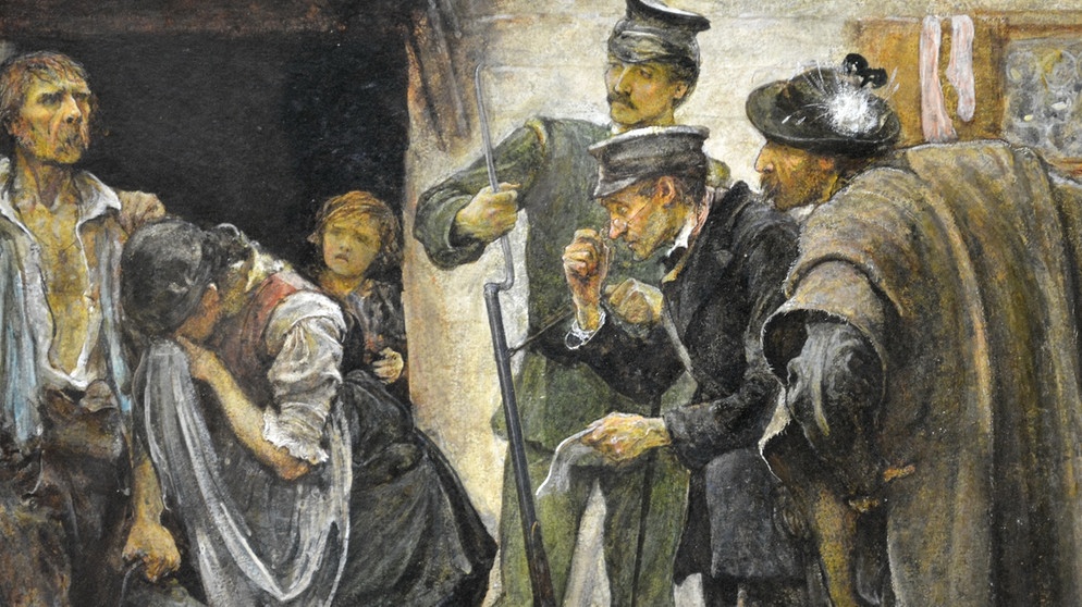 Hubert von Herkomer: "Die Verhaftung des Wilderers" (1874) | Bild: Herkomerstiftung Landsberg