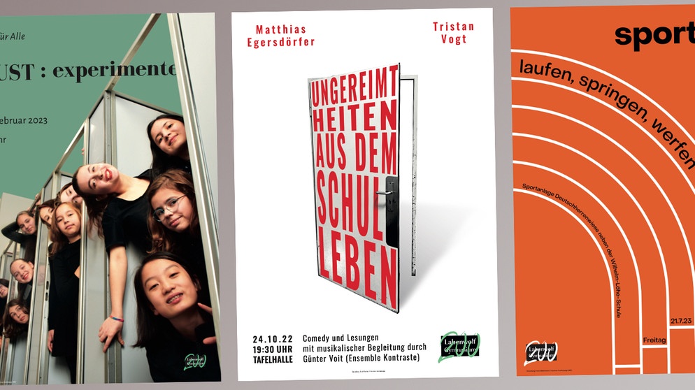 crossmedia 2023: Plakat vom Labenwolf-Gymnasium - Plakatreihe zum Schuljubiläum ist Gewinner bei crossmedia 2023..
| Bild: Labenwolf-Gymnasium Nürnberg