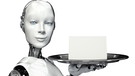 Weiblicher Roboter hält ein Tablett. | Bild: colourbox.com