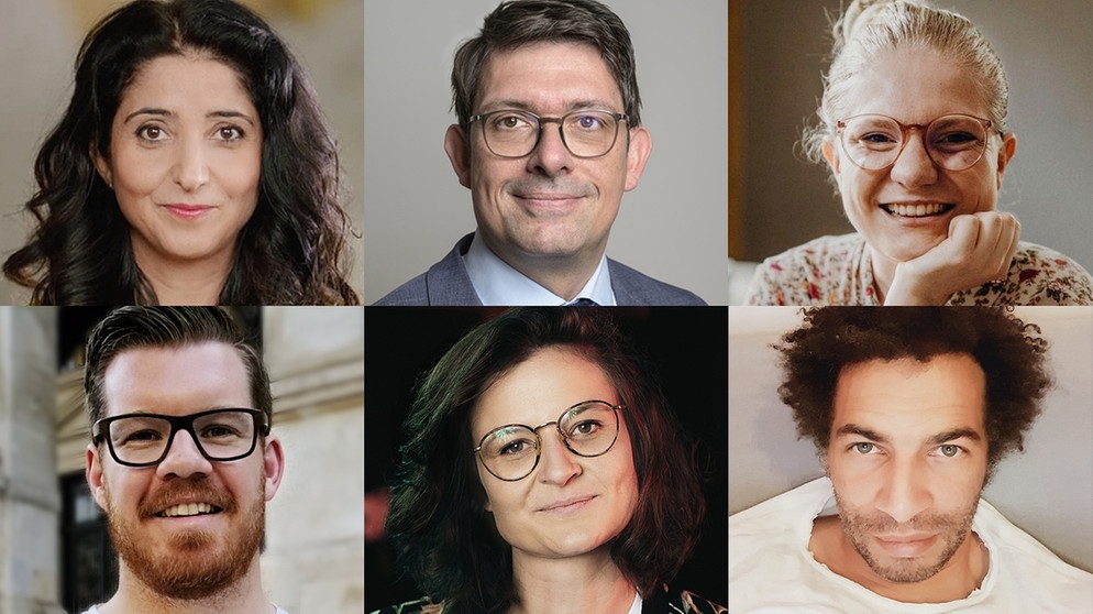 ARD-Diversity-Tag 2021: Talkgäste: Özlem Sarikaya, Matthias Fack, Eva Apfl, Patrick Wolf, Katharina Roeb, Wilson Pearce. | Bild: Collage: BR