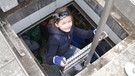 Schüler beim Projekt MünchenHören: Ultramarinbrunnen Abstieg | Bild: Silke Wolfrum