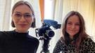 young reporter 2021: Antonia mit Coach Caroline von Eichhorn. | Bild: BR