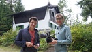 young reporter 2021: Andreas und Tobi vor dem Naturfreundehaus in Lauf. | Bild: BR