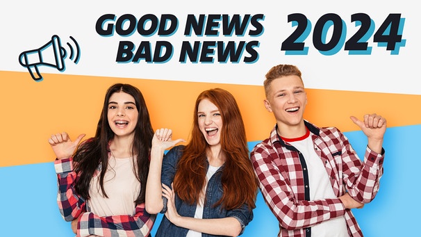 young reporter 2024: "good news, bad news" | Bild: colourbox.com, Montage: BR