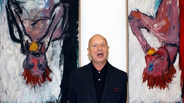 Georg Baselitz in der Pinakothek der Moderne in München | Bild: picture-alliance/dpa