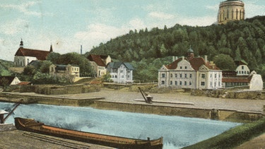 historische Postkarte Kanalhafen Kelheim | Bild: Stadtarchiv Kelheim