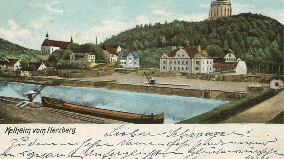 historische Postkarte Kanalhafen Kelheim | Bild: Stadtarchiv Kelheim