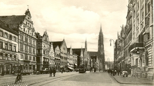 Altstadt von Landshut in den 1930er-Jahren | Bild: Stadtarchiv Landshut Postkarten- und Fotosammlung