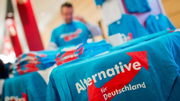 T-Shirts mit Aufdruck "Alternative für Deutschland" | Bild: picture-alliance/dpa