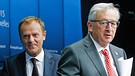 Donald Tusk und Jean-Claude Juncker beim EU-Gipfel letztes Jahr | Bild: dpa-Bildfunk