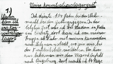 Alois Gmeindl und sein Text aus dem Konzentrationslager | Bild: Hans Gmeidl