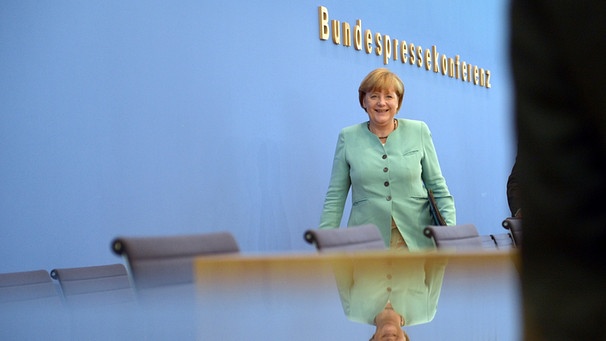 Angela Merkel am 19. Juli 2013 auf der Bundespressekonferenz | Bild: picture-alliance/dpa