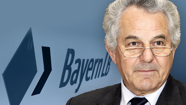 Kurt Faltlhauser neben dem Logo der BayernLB | Bild: picture-alliance/dpa; Montage: BR
