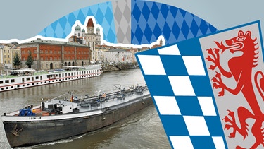 Passau an der Donau, Wappen Niederbayern | Bild: picture-alliance/dpa; Montage:BR 