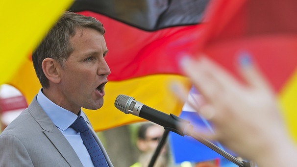 Björn Höcke auf einer Wahlkampfveranstaltung in Thüringen | Bild: picture-alliance/dpa