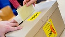 Wahlurne bei der Oberbürgermeisterwahl 2014 in München. | Bild: pa/dpa