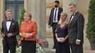 Merkel kommt in Orange: Bayreuther Festspiele haben begonnen  | Bild: BR