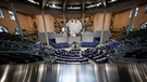 Der Plenarsaal des Deutschen Bundestags in Berlin | Bild: dpa-Bildfunk/Fabian Sommer