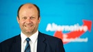 Markus Bayerbach, Kreisvorsitzender der AfD in Augsburg, aufgenommen  | Bild: picture alliance/dpa | Daniel Karmann