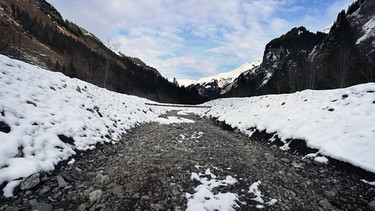 Das Flussbett des Rappenalpbachs im Dezember 2022 | Bild: dpa-Bildfunk/Karl-Josef Hildenbrand