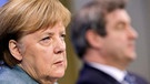 Merkel und Söder beim Impfgipfel | Bild: dpa-Bildfunk