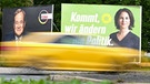 Wahlplakate von CDU und Grünen in Frankfurt am Main | Bild: dpa-Bildfunk/Arne Dedert