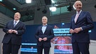 Die drei Kandidaten für den CDU-Vorsitz | Bild: dpa-Bildfunk/Michael Kappeler