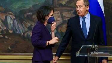 Außenministerin Baerbock in Russland | Bild: dpa-Bildfunk