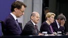 Politiker Wüst, Scholz und Giffey  | Bild: picture alliance / Flashpic | Jens Krick