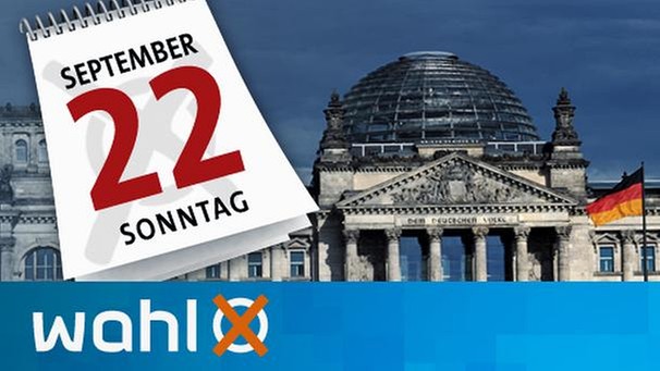 Illustration: Kalenderblatt mit dem Datum 22. September vor dem Reichstagsgebäude | Bild: Montage: BR; picture-alliance/dpa