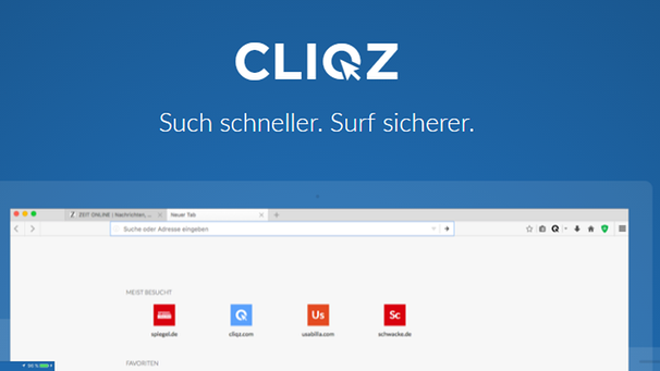 Screenshot der Website von Cliqz | Bild: Screenshot Cliqz