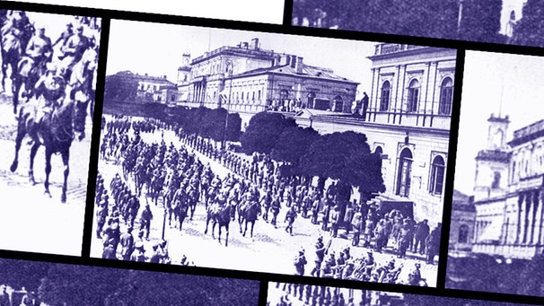 Einzug des Prinzen Leopold von Bayern in das eroberte Warschau am 9. August 1915 | Bild: picture-alliance/dpa; Montage: BR