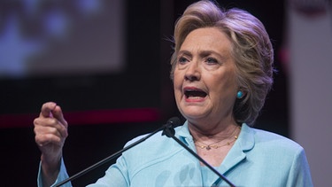 Hillary Clinton, Präsidentschaftskandidatin der Demokraten in den USA, bei einer Wahlkampfrede am 5.8.16 in Washington | Bild: picture-alliance/dpa