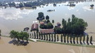 Das Umland von Deggendorf steht unter Wasser, Luftbild  | Bild: Anna Hiendlmayer