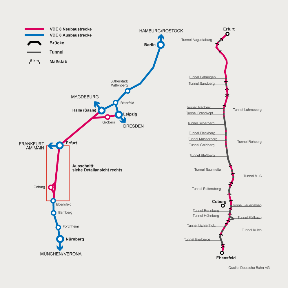 Infografik: Bahntrasse um Coburg | Bild: Grafik: BR/Willi Bauer