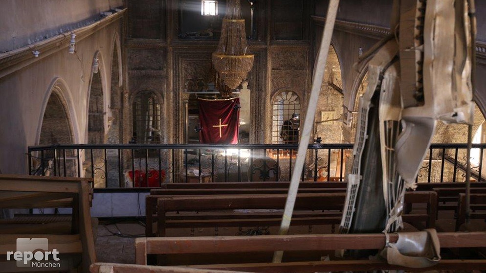 Zerstörte Kirche in Bartella (Nordirak) | Bild: Ahmed Senyurt / BR