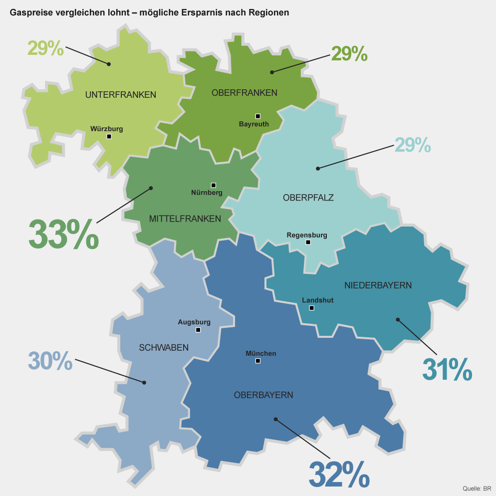 Bayern Regierungsbezirke Karte | Karte