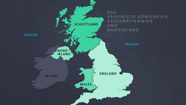 Karte Vereinigtes Königreich Großbritannien und Nordirland | Bild: Grafik: BR