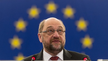 ARCHIV: Der EU-Parlamentspräsident Martin Schulz spricht in einer Debatte am 13.April 2016 | Bild: Reuters (RNSP)
