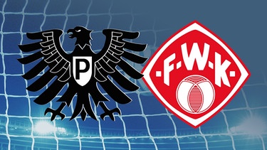 Logos der Fußballvereine Preußen Münster Würzburg Kickers | Bild: Preußen Münster; Würzburg Kickers; Montage : BR