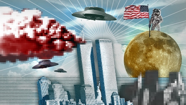 Verschwörungstheorien: Ufo der Nazis, die Mondlandung, 11. September | Bild: BR